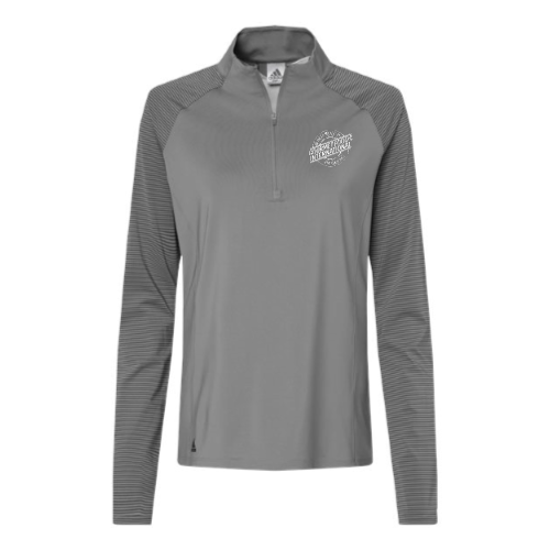 GFI Foods - Womens Adidas Stripe Block Quarter-Zip Pullover