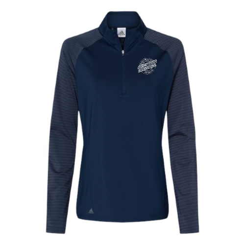 GFI Foods - Womens Adidas Stripe Block Quarter-Zip Pullover