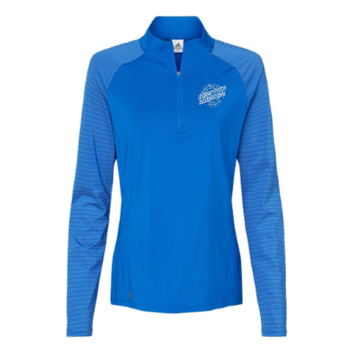 GFI Foods - Womens Adidas Stripe Block Quarter-Zip Pullover